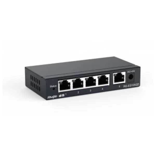Reyee RG-ES105GD 5 Portlu, 10/100/1000 Gigabit, Tak Çalıştır Switch, Metal Kasa - Görsel 5