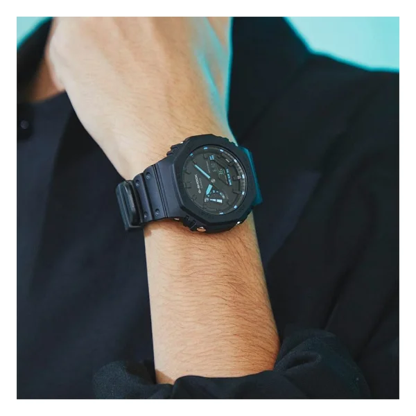 Casio G-Shock GA-2100-1A2DR Siyah-Mavi Erkek Kol Saati - Görsel 3