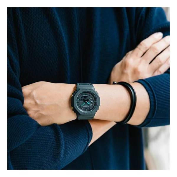 Casio G-Shock GA-2100-1A2DR Siyah-Mavi Erkek Kol Saati - Görsel 4