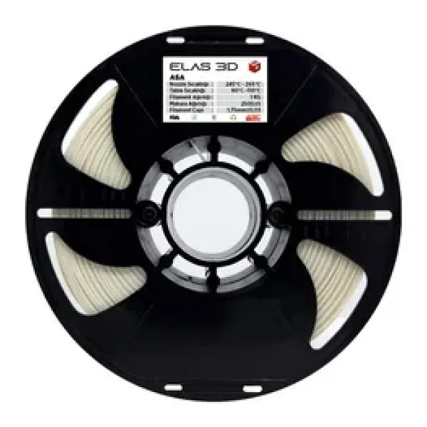 Elas 3D ASA 1.75 mm 1 kg Siyah Filament - Görsel 5