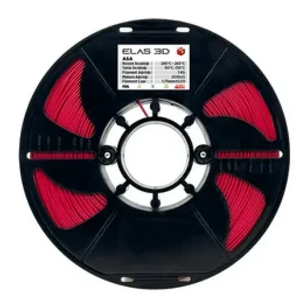 Elas 3D ASA 1.75 mm 1 kg Siyah Filament - Görsel 3