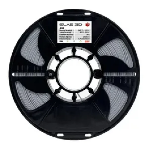Elas 3D ASA 1.75 mm 1 kg Siyah Filament - Görsel 2