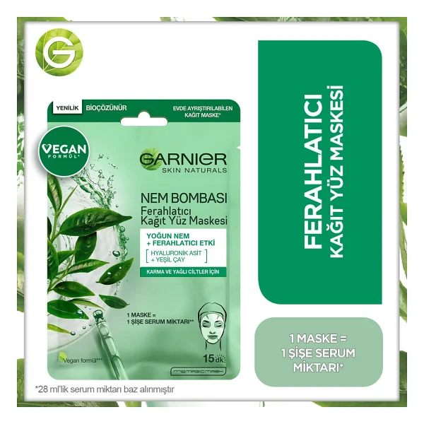 Garnier Nem Bombası Kağıt Yüz Maskesi - Görsel 2