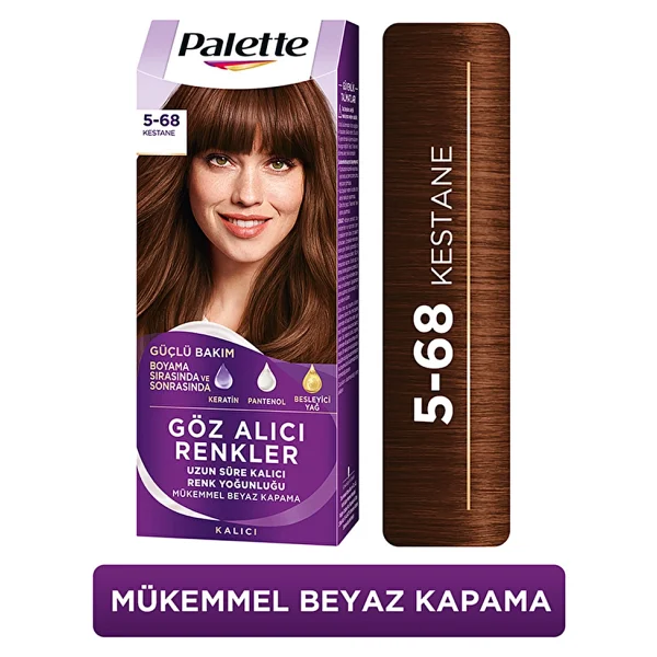 Palette Göz Alıcı Renkler 5.68 Kestane Saç Boyası - Görsel 2
