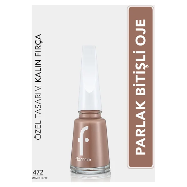 Flormar Nail Enamel 472 Caramel Latte Oje - Görsel 3