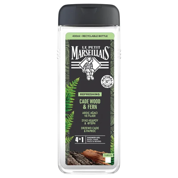 Le Petit Marseillais For Men Ardıç Ağacı Ve Fujer 400 ml Şampuan ve Duş Jeli - Görsel 7