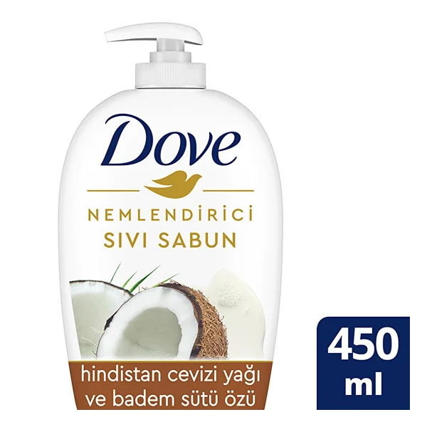 Dove Hindistan Cevizi Yağı ve Badem Sütü Özlü Sıvı Sabun 450 ml - Görsel 7