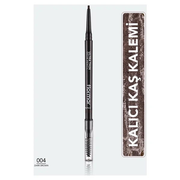 Flormar Ultra Thin Brow Pencil 04 Dark Brown Kaş Kalemi - Görsel 3