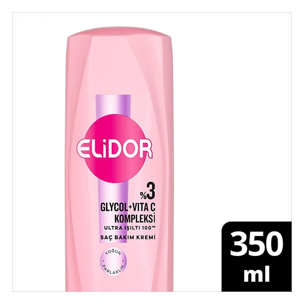 Elidor Glycol + Vita C Ultra Işıltı 100 350 ml Saç Kremi - Görsel 3