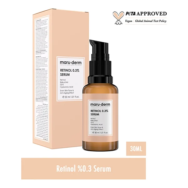 Maru.Derm Retinol 0.3% Yenileyici Yüz Serumu 30 ml - Görsel 4