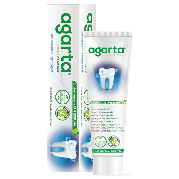 Agarta Doğal Bitki Özlü Tam Koruma Beyazlatıcı 100 ml Florürsüz Diş Macunu - Görsel 3