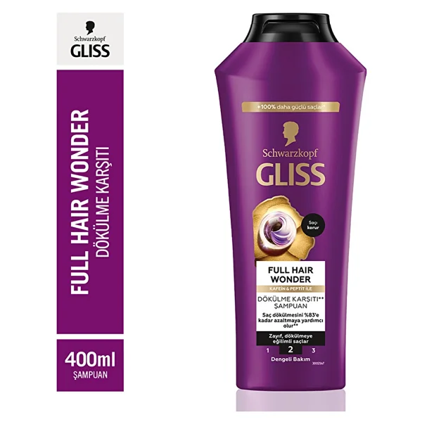 Gliss Full Hair Wonder Saç Dökülmesine Karşı 400 ml Şampuan - Görsel 5