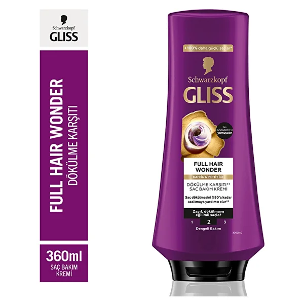 Gliss Full Hair Wonder Dökülme Karşıtı 360 ml Saç Kremi - Görsel 8