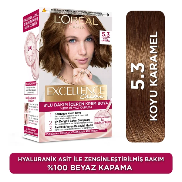 L'Oreal Paris Excellence Creme 5.3 Koyu Karamel Saç Boyası - Görsel 2
