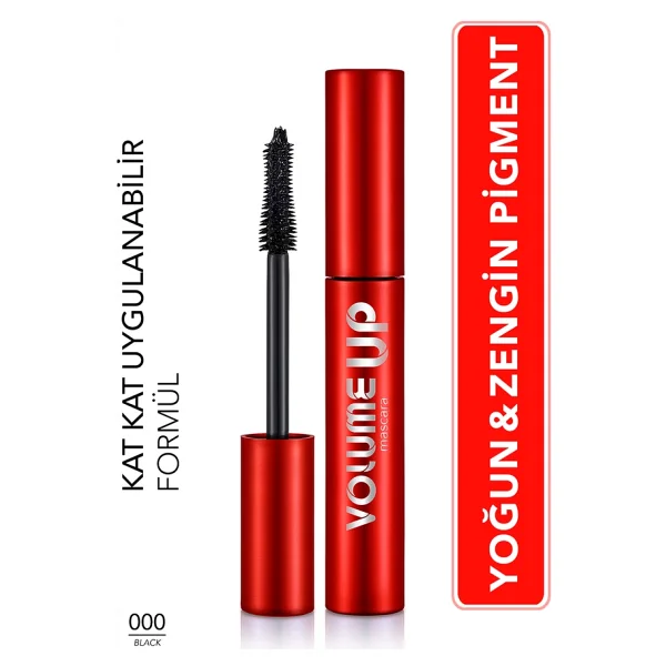 Flormar Volume Up Hacim ve Lifting Etkili Siyah Maskara - Görsel 3