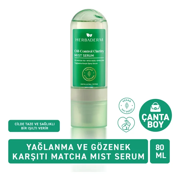 Herbaderm Yağlanma ve Gözenek Karşıtı Mist 80 ml Sprey Yüz Serumu - Görsel 3