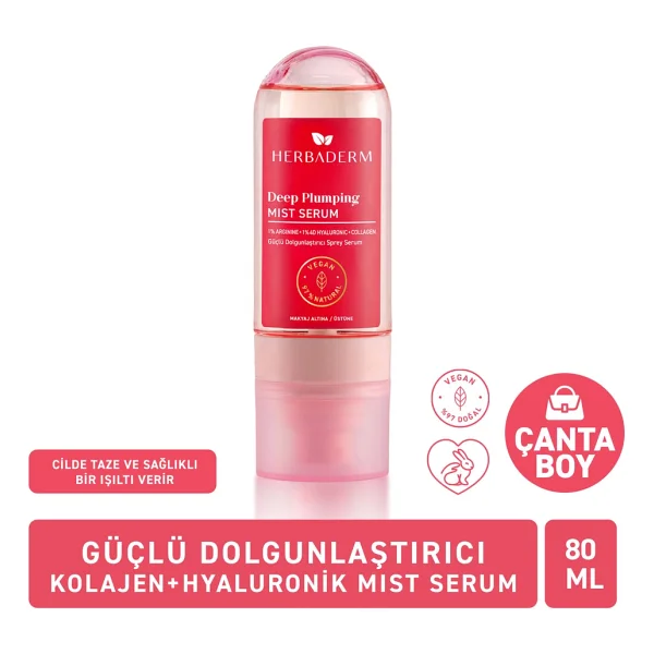 Herbaderm Güçlü Dolgunlaştırıcı Mist 80 ml Sprey Yüz Serumu - Görsel 3