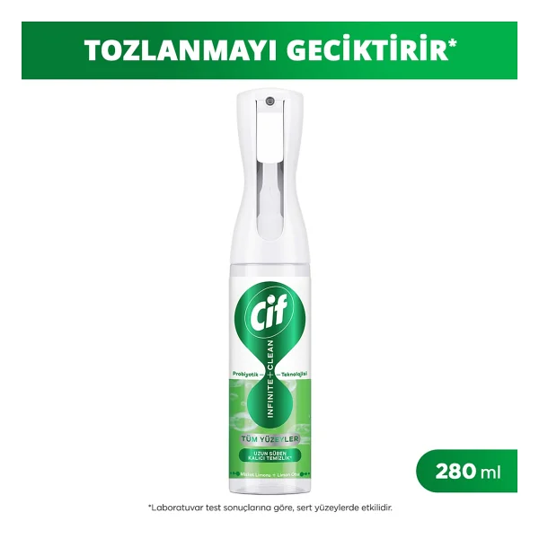 Cif Infinite Clean Probiyotikli Misket Limonu ve Limon Otu Yüzey Temizleyici 280 ml - Görsel 9