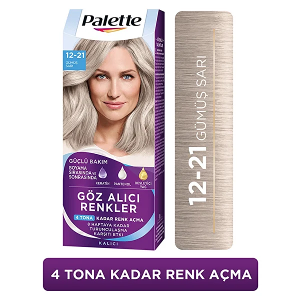 Palette Göz Alıcı Renkler 12.21 Gümüş Sarı Saç Boyası - Görsel 2