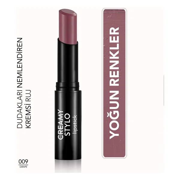 Flormar Creamy Stylo 09 Grape Stick Ruj - Görsel 5