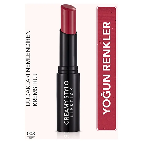 Flormar Creamy Stylo 03 Rosy Stick Ruj - Görsel 8