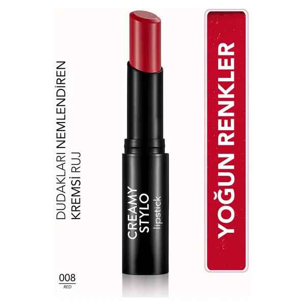 Flormar Creamy Stylo 08 Red Stick Ruj - Görsel 7
