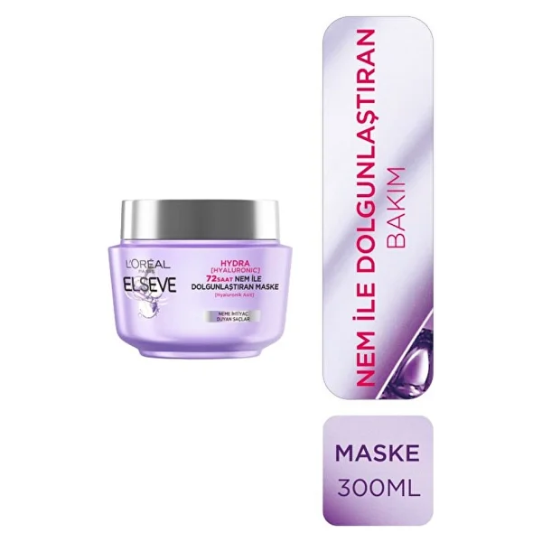 Loreal Elseve Hydra Hyaluronic 72 Saat Nem İle Dolgunlaştıran Maske 300 ml - Görsel 2