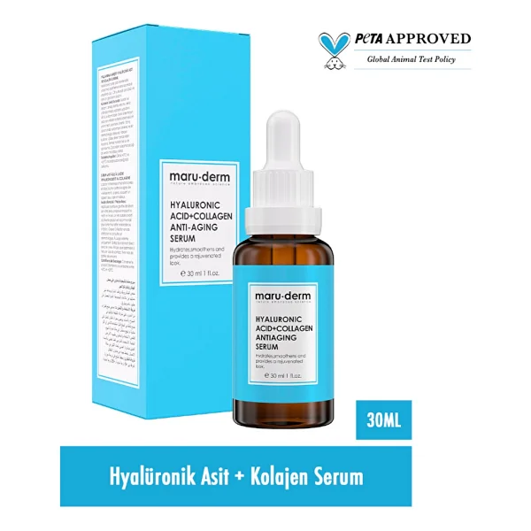 Maru.Derm Yaşlanma Karşıtı HA + Kolajen 30 ml Hyaluronik Asit Serum - Görsel 5