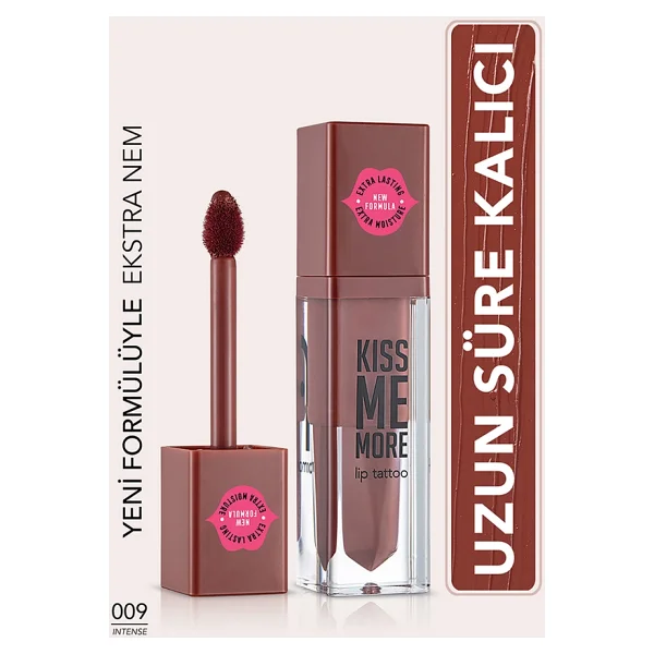 Flormar Kiss Me More Lip Tattoo 009 Intense Likit Ruj - Görsel 3