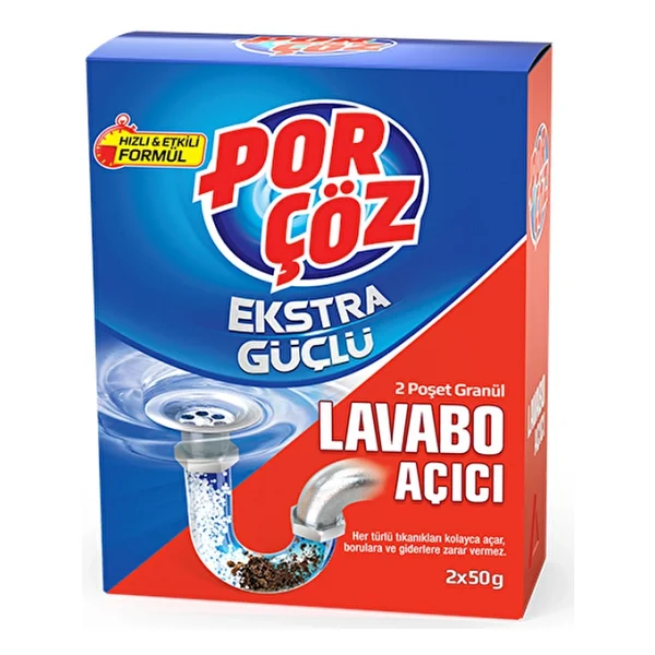 Porçöz Granül Lavabo Açıcı 2x50 gr - Görsel 6