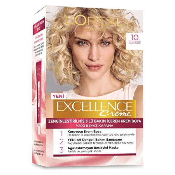 L'Oreal Paris Excellence Creme 10 Açık Sarı Saç Boyası - Görsel 2