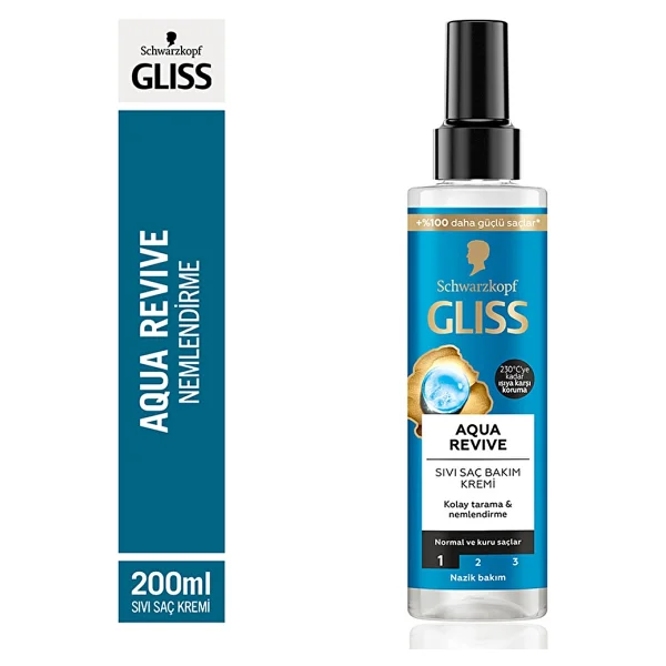 Gliss Aqua Revive Nemlendirici 200 ml Sıvı Saç Kremi - Görsel 9