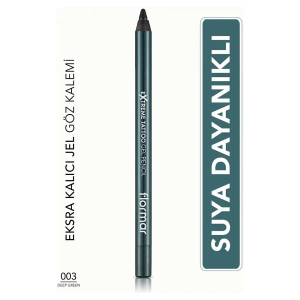 Flormar Extreme Tattoo Gel Pencil 003 Deep Green Göz Kalemi - Görsel 8