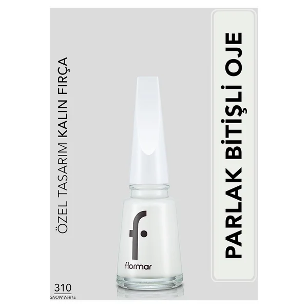 Flormar Nail Enamel 310 Snow White Oje - Görsel 3