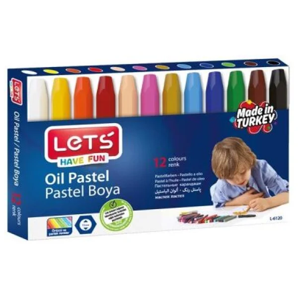 Lets Karton Kutulu 12'li Pastel Boya - Görsel 2