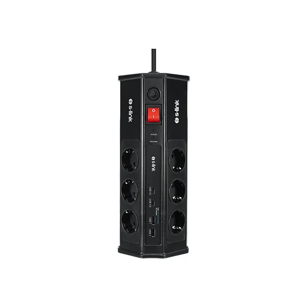 S-link PRZ03 Anahtarlı USB'li 3 m 6'lı Akım Korumalı Priz - Görsel 7