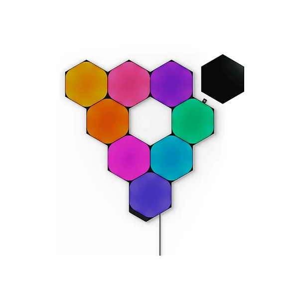 NANOLEAF Altıgen RGBW Duvar Başlangıç Paketi App Kontrollü 9 Parça Aple Home Bluetooth Akıllı Led Panel - Görsel 10