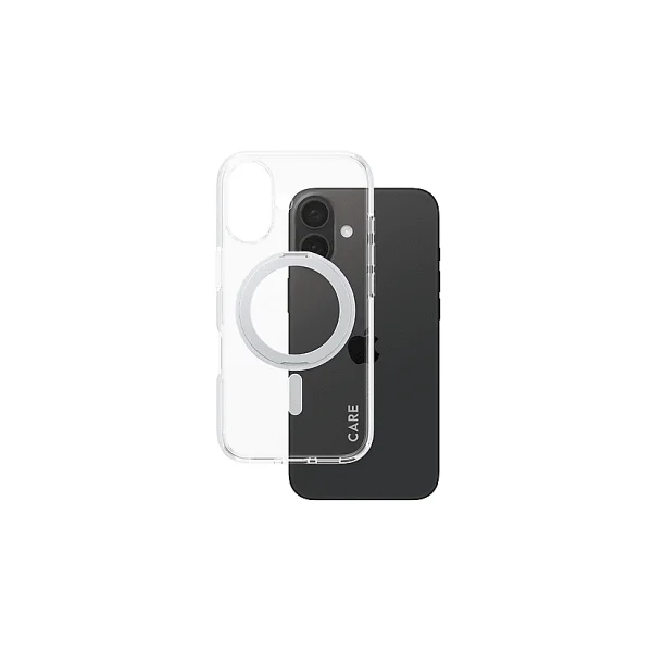 CARE by PanzerGlass Feature iPhone 16 MagSafe Uyumlu Şeffaf Gümüş Ayaklı Telefon Kılıfı - Görsel 2