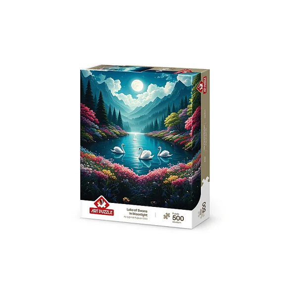 Art Puzzle Ay Işığında Kuğular Gölü 500 Parça Puzzle 40509 - Görsel 2