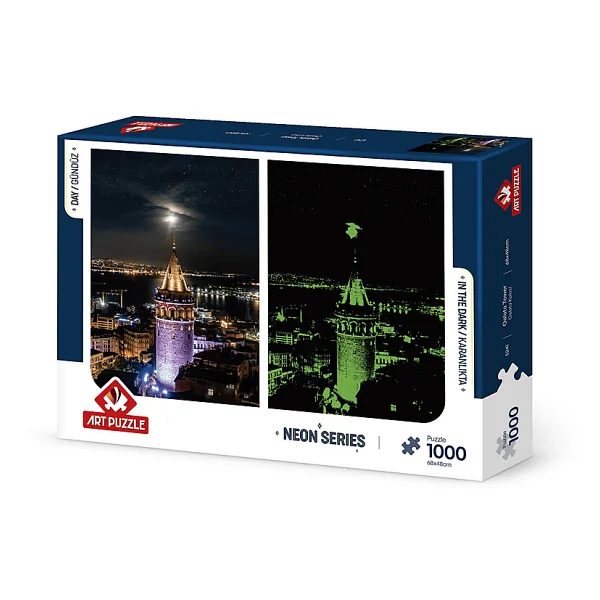 Art Galata Kulesi 1000 Parça Neon Puzzle - Görsel 2