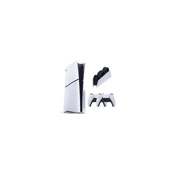 Sony Playstation 5 1 Tb Slim Cd Edition Oyun Konsolu + 2. Ps5 Kol Sterling Silver + Ps5 Şarj İstasyonu - Beyaz - Görsel 2