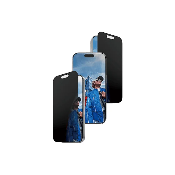 PanzerGlass iPhone 17 iPhone 16 Pro Ultra-Wide Fit Siyah Çerçeveli Gizli/Hayalet Ekran Koruyucu - Fast Fit Uygulama Aparatlı - Görsel 3