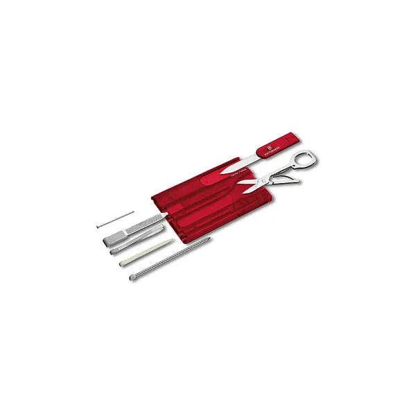 Victorinox Swisscard Classic Ruby 0.7100.T 10F Şeffaf Kırmızı Çakı - Görsel 8