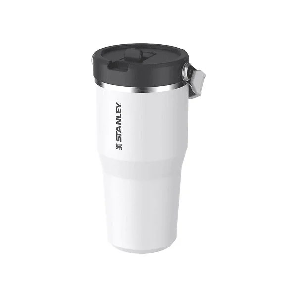 Stanley The Iceflow Flip Straw Beyaz-Siyah 0.60 lt Pipetli Termos Bardak - Görsel 6