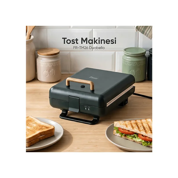 Fressi Duobello FR-TM26 Yeşil 1600 W Izgara ve Tost Makinesi - Görsel 2