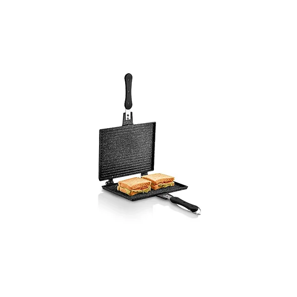 FMS D3001 Siyah Döküm 20x26 cm Ocak Üstü Tost Makinesi - Görsel 7