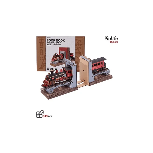 Rolife TGE01 Century Train Kitap Köşesi Minyatür Maket - Görsel 2