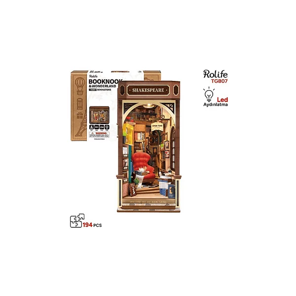Rolife TGB07 Bookstore Kitap Köşesi Minyatür Maket - Görsel 2