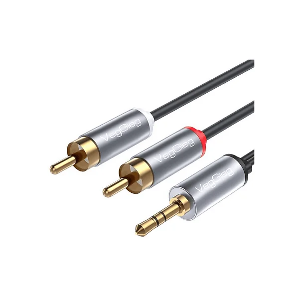 Veggieg 3.5mm Aux To 2 Rca Hi-fi Ses Kablosu 15 Metre - Görsel 2