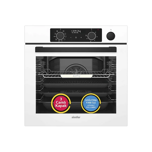 Simfer 8245 Steam Master Beyaz Ankastre Fırın - Görsel 2